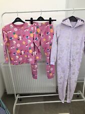 9-10 Yrs Girls All In Ones And Pjs.bundle M &S Matalan VGC