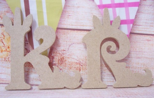 Unicorn letters mdf wooden - letters,