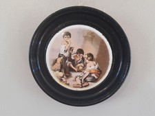 Framed Vintage Wall Hanging Art Plaque Ceramic Old English Art Picture