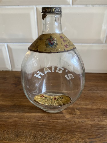 Vintage dimple whisky bottle - vintage,