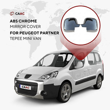 Chrome Mirror Cover 2 pcs ABS For Citroen PARTNER TEPEE 2008 - 2012 OE00008281