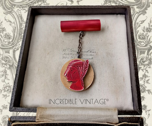 Antique art deco bakelite - art,