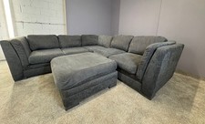 Large grey corner sofa w/ matching footstool DELIVERY AVAILABLE