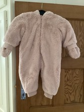 Brand New Pale Pink Furry Pram Suit For 18 Month Year old From La Redoute