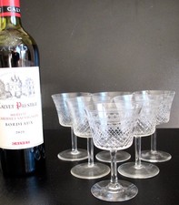 SI(X Pall Mall cut & etched wine glasses in very good condition.