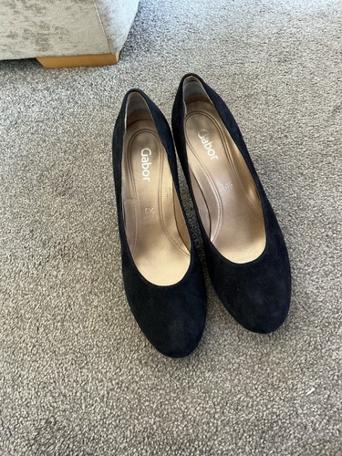Gabor heeled black suede - gabor,