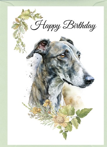 Greyhound dog - greyhound, (4"x