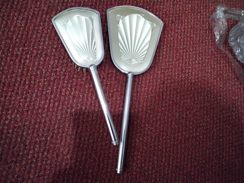 Vintage mirror brush set mid - brush,