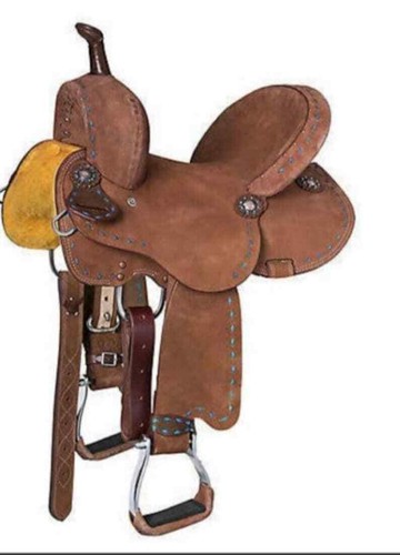 Western leather saddle barrel - western,