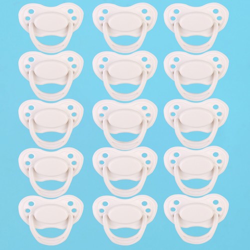 15pc white magnetic pacifiers - 15pc,