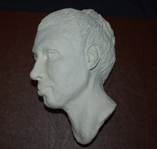 PLASTER WOMAN 12'' HEAD BUST