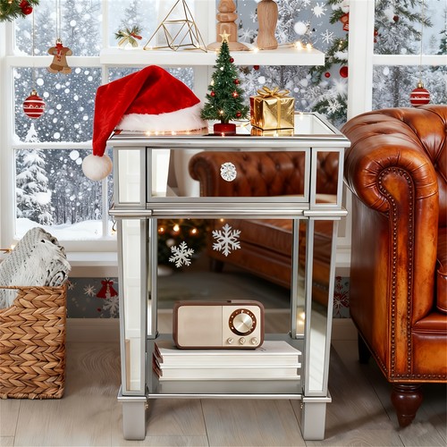 Stylish mirrored side table - stylish,