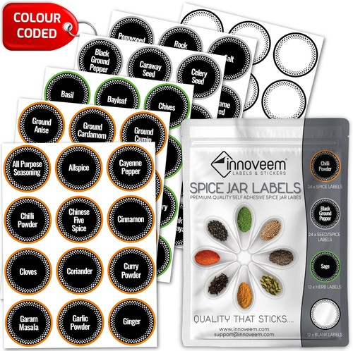 Spice labels stickers for jars - labels,