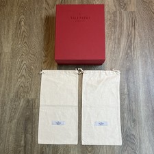 Valentino Garavani Red Shoe Box 31 x 26 x 11cm & 2 Matching Dust Bags 40 x 21cm