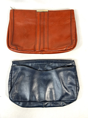 Vtg clutch leather - clutch, handbag