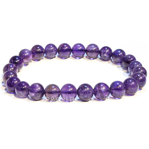 Natural amethyst bracelet - amethyst, 8mm