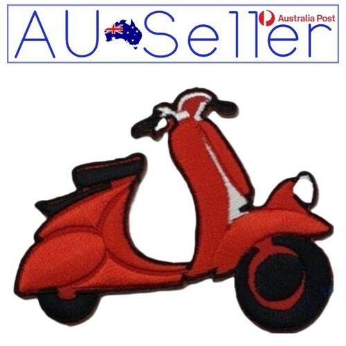Red vespa iron patch - red,