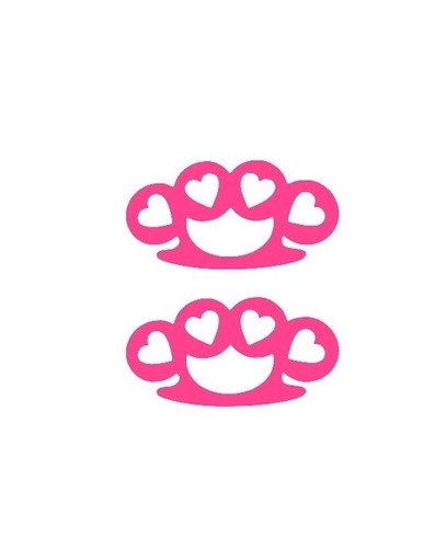 Brass knuckles hearts 2 - brass,