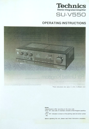 Technics v550 integrated - su-v550,