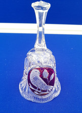 Hofbauer Byrdes Bird Ruby Red / Lead Crystal Bell / Top Quality 6” Tall