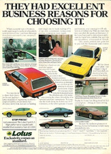 Lotus Elite S2.2 & Eclat S2.2 1981 UK Market Single Sheet Sales Brochure