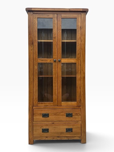 Solid rustic oak display - rustic,