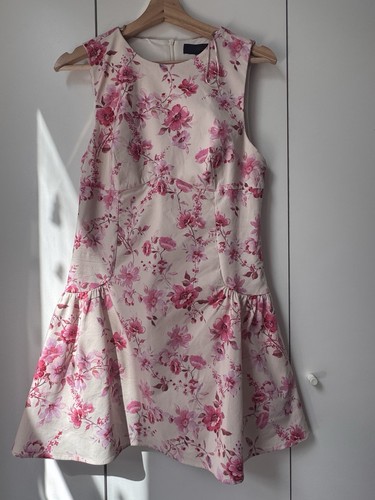 Zara pink floral drop waist - floral,