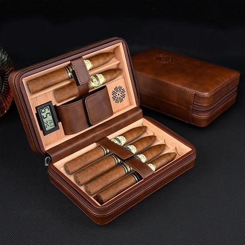 Travel cigar humidor leather - travel, humidor,