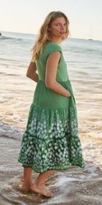 Boden Embroidered Tiered MIDI