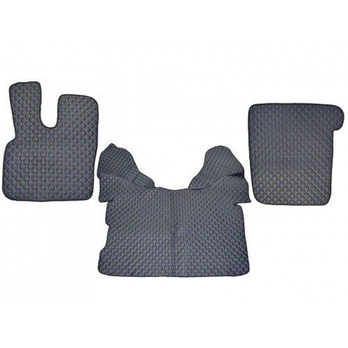 Black with blue stitches - with,