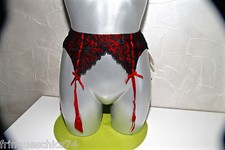 Silk Red and Black Garter Belt