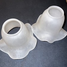 MATCHING PAIR FROSTED GLASS