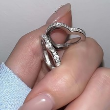 Crystal Heart Hoop 925 Sterling Silver Huggie Earrings For Women Girls Jewellery