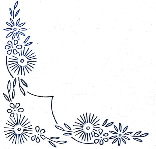 Vintage embroidery transfer - vintage,