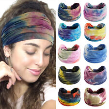 Tie Dye Hippie Headband Women Extra Wide Headband Yoga Headband Turban Headband