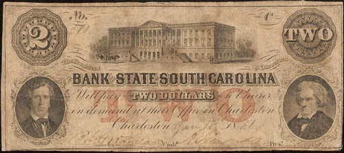 1861 bill south carolina - $2,