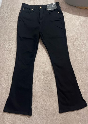 Tesco black denim flare - black,