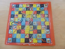 MARCHANT SNAKES & LADDERS BOARD ONLY 1950s