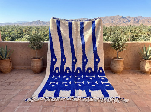 Moroccan beni ourain wool - beni, rug