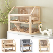 3 Tier Wooden Hamster Cage