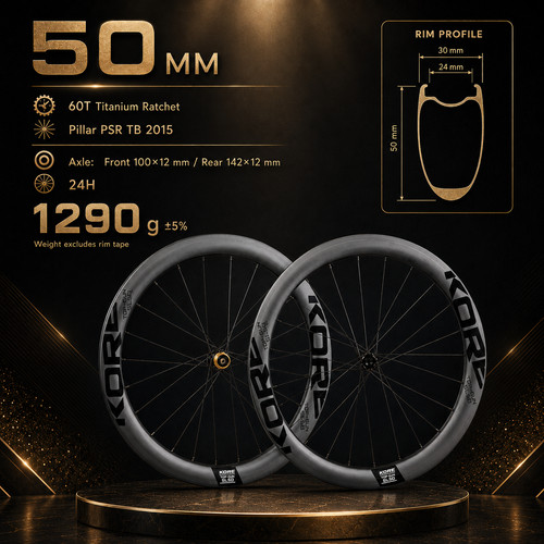 Kore 50mm carbon wheelset - carbon,