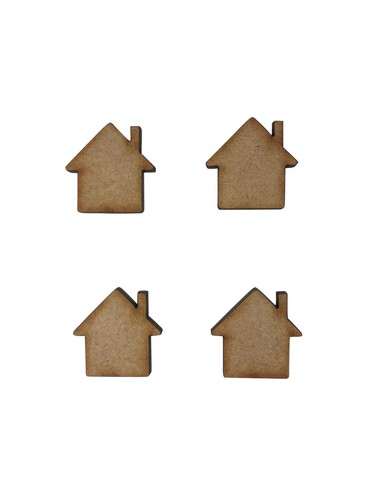 25x house home - 2cm, wood