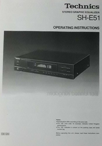 Technics e51 stereo graphic - technics,