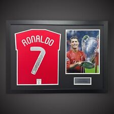 Panoramic Framed Cristiano Ronaldo Signed Manchester Utd Shirt Bid From £400