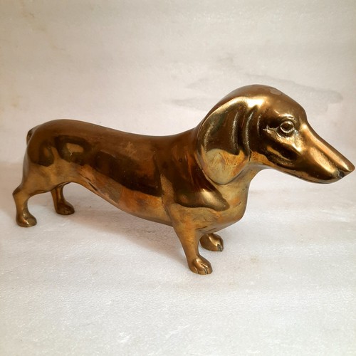 Vintage brass dachshund weiner - vintage,