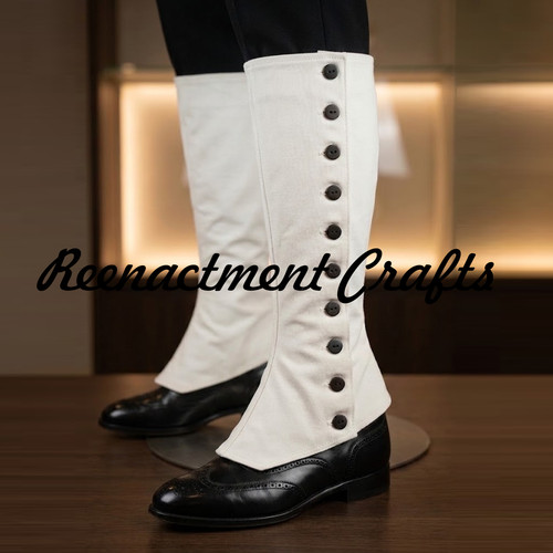 Men white wool - men's, spats