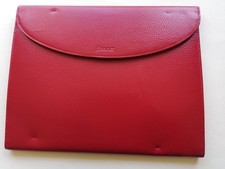 Filofax Finsbury A4 Trifold Folder, Real Leather, Red. with A4 Pad.