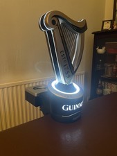 Guinness Surger Unit Man Cave Pub Shed Home Bar LED Harp New Shape UK Plug VGC