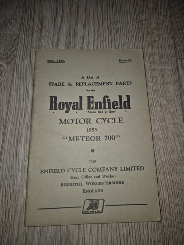 Vintage royal enfield spares - royal,