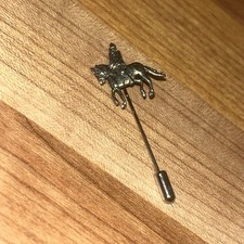 Tie Pin Showing Horse Riding